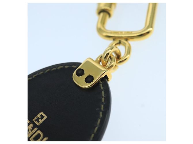 Pequin Portachiavi FENDI Pecan Canvas Nero e Marrone Auth ac3485 - vista 4
