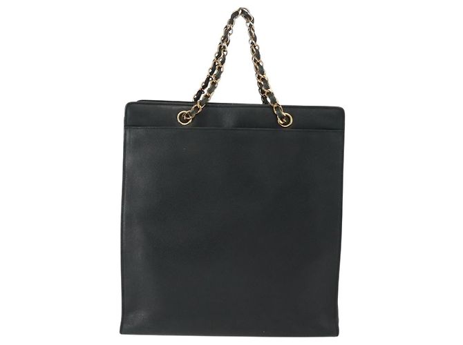 Borsa a mano con catena CHANEL Pelle Caviar Verde Oro CC Auth bs31109 D'oro - vista 2