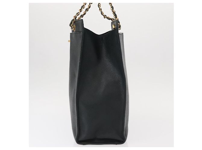 Borsa a mano con catena CHANEL Pelle Caviar Verde Oro CC Auth bs31109 D'oro - vista 3