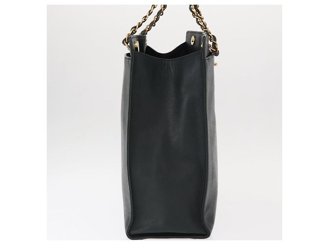 Borsa a mano con catena CHANEL Pelle Caviar Verde Oro CC Auth bs31109 D'oro - vista 4