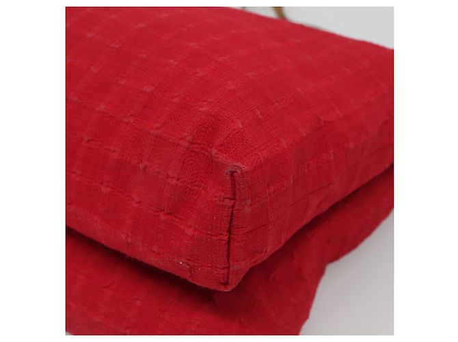 Hermès Borsa a tracolla HERMES Amedaba Cabas Do Canvas Rossa Auth bs26182 Rosso - vista 10