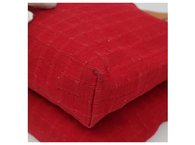 Hermès Borsa a tracolla HERMES Amedaba Cabas Do Canvas Rossa Auth bs26182 Rosso - vista 12