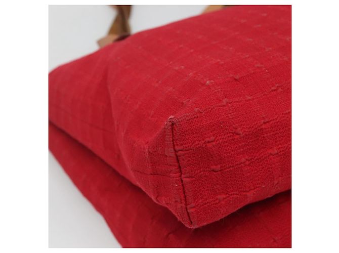 Hermès Borsa a tracolla HERMES Amedaba Cabas Do Canvas Rossa Auth bs26182 Rosso - vista 13