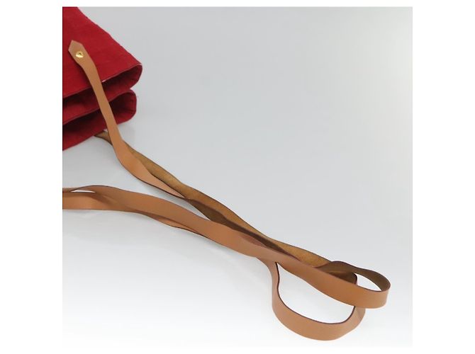 Hermès Borsa a tracolla HERMES Amedaba Cabas Do Canvas Rossa Auth bs26182 Rosso - vista 7