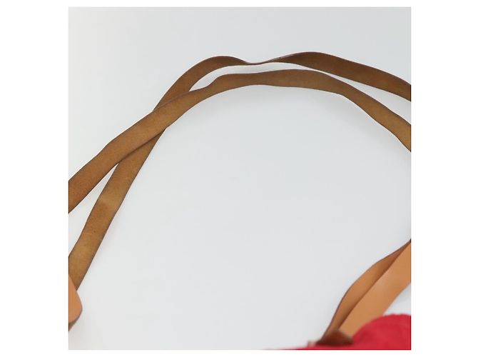 Hermès Borsa a tracolla HERMES Amedaba Cabas Do Canvas Rossa Auth bs26182 Rosso - vista 8