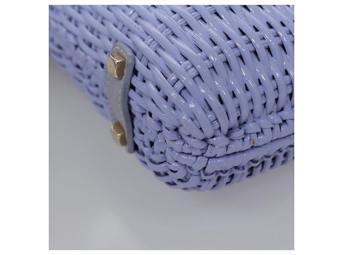 Borsa Salvatore Ferragamo Gancini in vimini viola e oro autentica 110237AM D'oro Porpora - vista 15