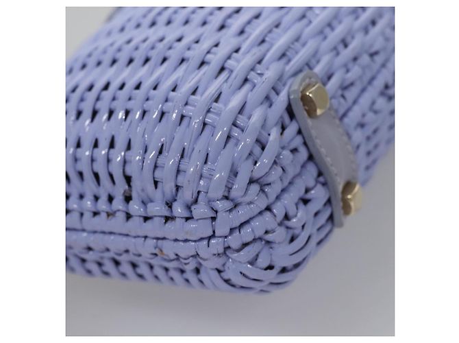 Borsa Salvatore Ferragamo Gancini in vimini viola e oro autentica 110237AM D'oro Porpora - vista 16