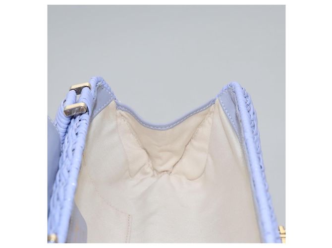 Borsa Salvatore Ferragamo Gancini in vimini viola e oro autentica 110237AM D'oro Porpora - vista 20