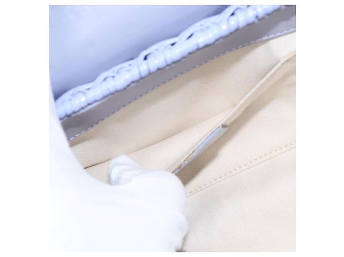 Borsa Salvatore Ferragamo Gancini in vimini viola e oro autentica 110237AM D'oro Porpora - vista 22