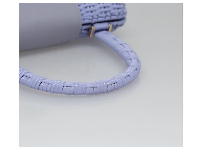 Borsa Salvatore Ferragamo Gancini in vimini viola e oro autentica 110237AM D'oro Porpora - vista 8
