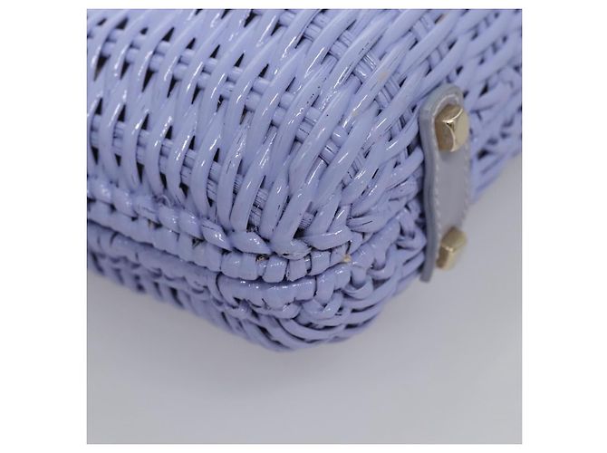Borsa Salvatore Ferragamo Gancini in vimini viola e oro autentica 110237AM D'oro Porpora - vista 9