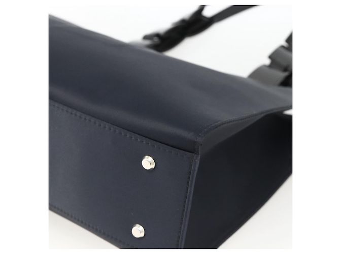 Borsa a tracolla SAINT LAURENT Nylon Navy Silver Auth BA11701 Argento Blu navy - vista 10
