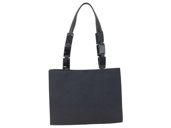 Borsa a tracolla SAINT LAURENT Nylon Navy Silver Auth BA11701 Argento Blu navy - vista 2