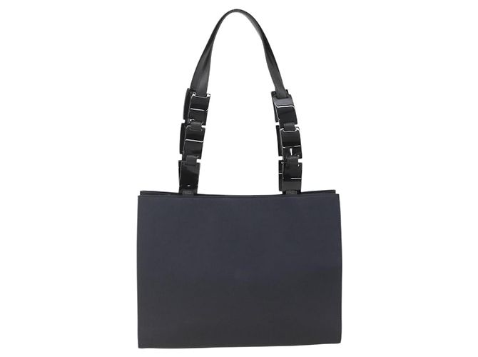 Borsa a tracolla SAINT LAURENT Nylon Navy Silver Auth BA11701 Argento Blu navy - vista 3