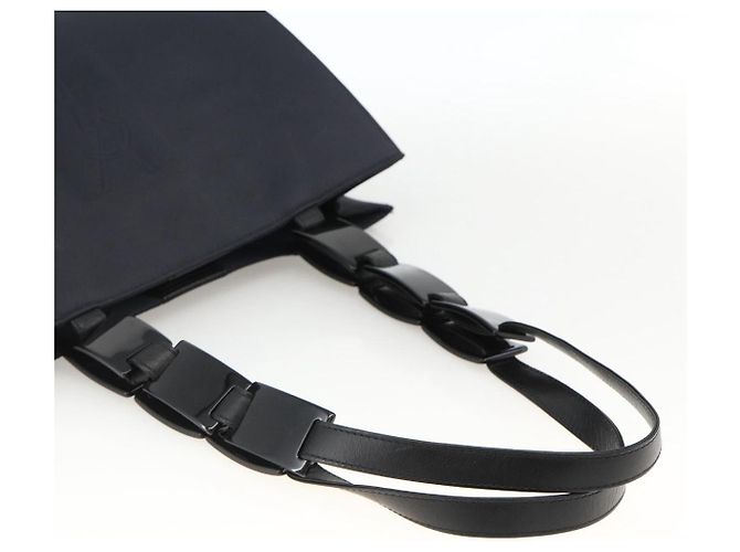 Borsa a tracolla SAINT LAURENT Nylon Navy Silver Auth BA11701 Argento Blu navy - vista 7