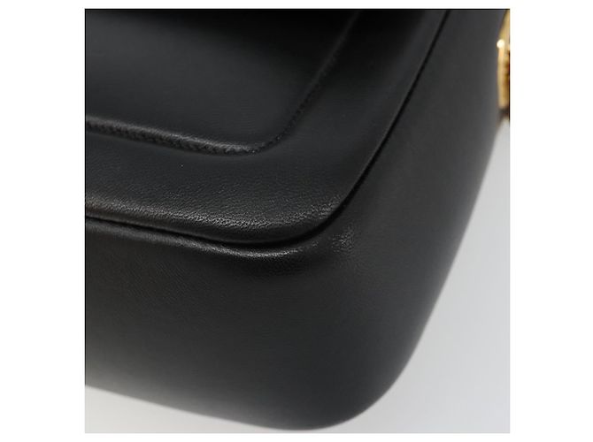 Borsa a tracolla FENDI baguette con catena in pelle nera e oro Auth yk20513SAV Nero D'oro - vista 15