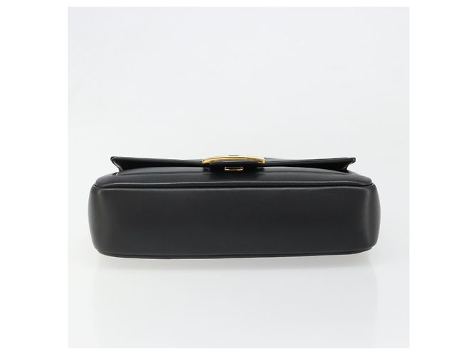 Borsa a tracolla FENDI baguette con catena in pelle nera e oro Auth yk20513SAV Nero D'oro - vista 5