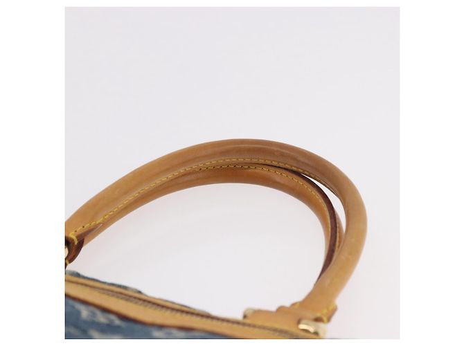 LOUIS VUITTON Monogram Denim Flat Shopper Tote Bag Blue M95018 LV Auth 190156SAV - vista 8