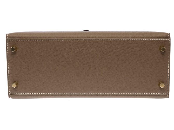 Hermès HERMES Kelly 28 Tasche aus Étoupe Leder - 103811 Taupe - Ansicht 10