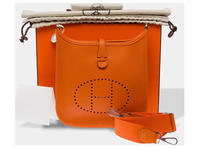Hermès Borsa HERMES Evelyne in Pelle Arancione - 103820 - vista 2