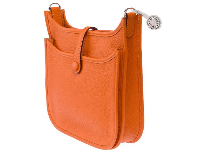 Hermès Borsa HERMES Evelyne in Pelle Arancione - 103820 - vista 6