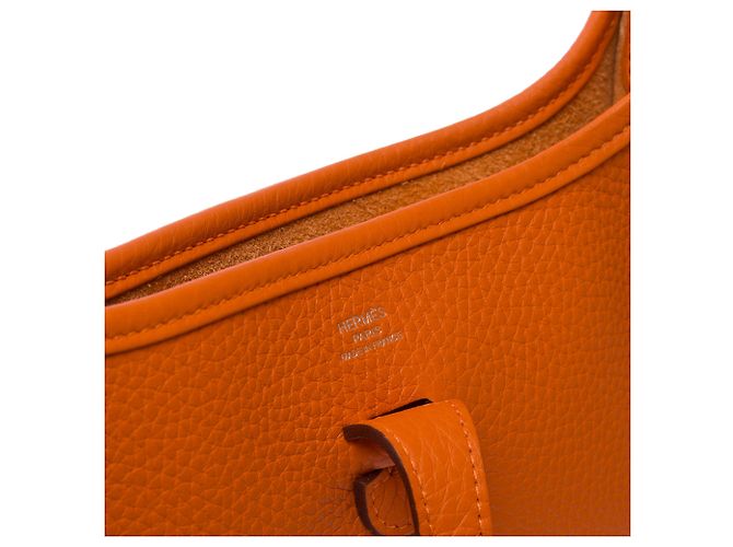 Hermès Borsa HERMES Evelyne in Pelle Arancione - 103820 - vista 7
