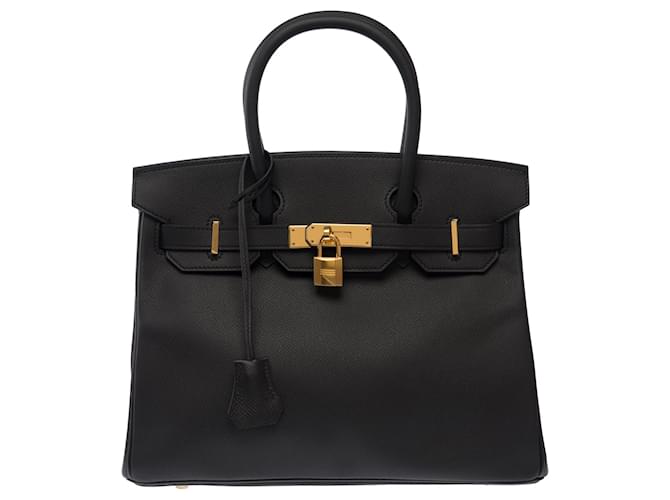 Hermès HERMES Birkin 30 Bag in Black Leather - 103825 - view 3