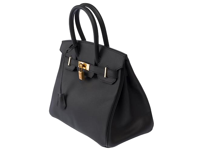 Hermès HERMES Birkin 30 Bag in Black Leather - 103825 - view 5