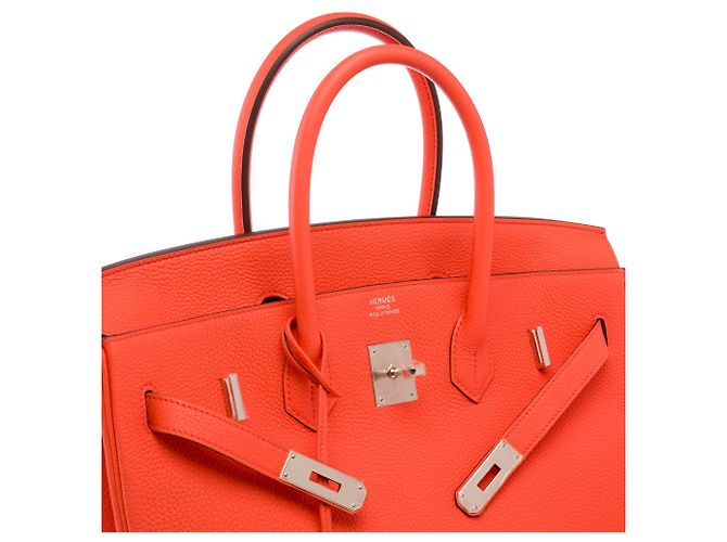 Hermès Borsa HERMES Birkin 35 in Pelle Arancione - 103819 - vista 7