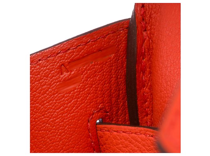 Hermès Borsa HERMES Birkin 35 in Pelle Arancione - 103819 - vista 8