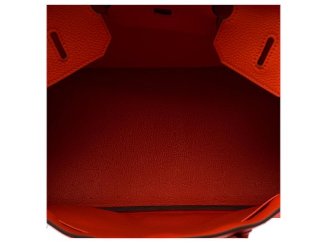 Hermès Borsa HERMES Birkin 35 in Pelle Arancione - 103819 - vista 9