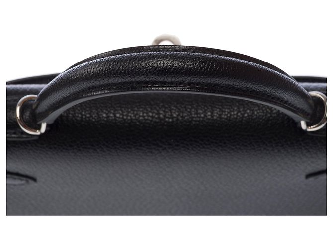 Hermès Borsa HERMES Kelly Mini in Pelle Nera - 103815 Nero - vista 10