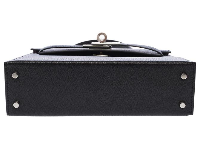 Hermès Borsa HERMES Kelly Mini in Pelle Nera - 103815 Nero - vista 11