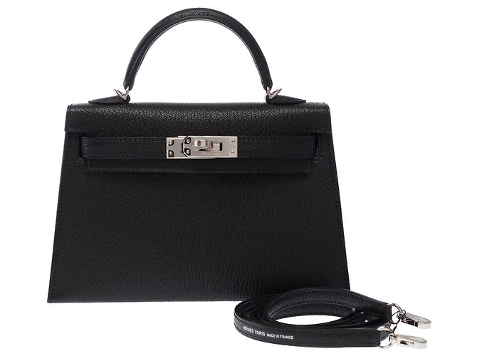 Hermès Borsa HERMES Kelly Mini in Pelle Nera - 103815 Nero - vista 3
