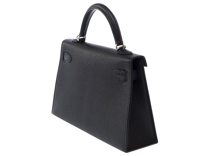 Hermès Borsa HERMES Kelly Mini in Pelle Nera - 103815 Nero - vista 6