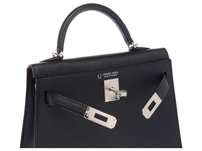 Hermès Borsa HERMES Kelly Mini in Pelle Nera - 103815 Nero - vista 7