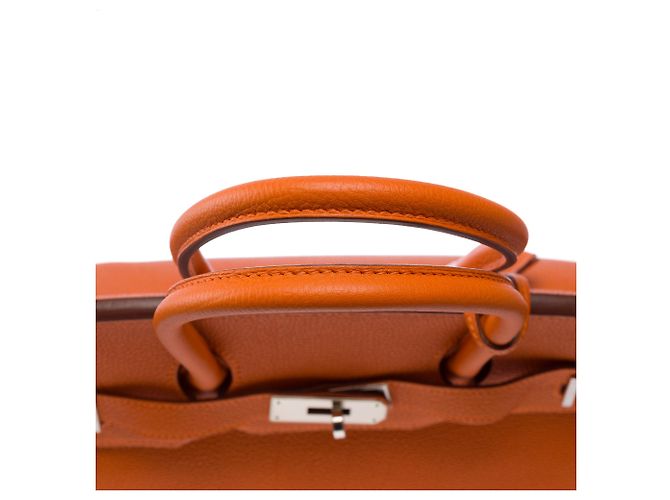 Hermès Borsa HERMES Birkin 35 in Pelle Arancione - 103812 - vista 10