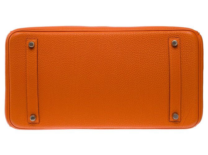 Hermès Borsa HERMES Birkin 35 in Pelle Arancione - 103812 - vista 11