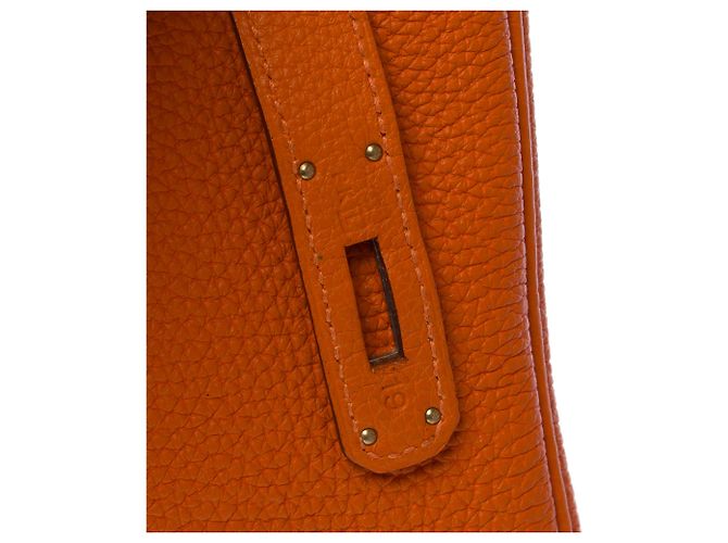Hermès Borsa HERMES Birkin 35 in Pelle Arancione - 103812 - vista 8