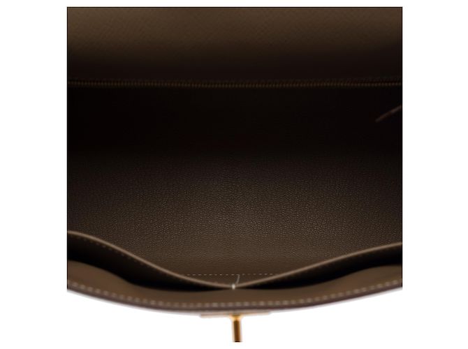 Hermès Borsa HERMES Kelly 28 in Pelle Étoupe - 103826 Taupe - vista 8