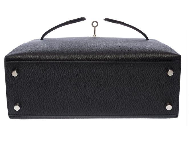 Hermès Borsa HERMES Kelly 25 in Pelle Nera - 103817 Nero - vista 11
