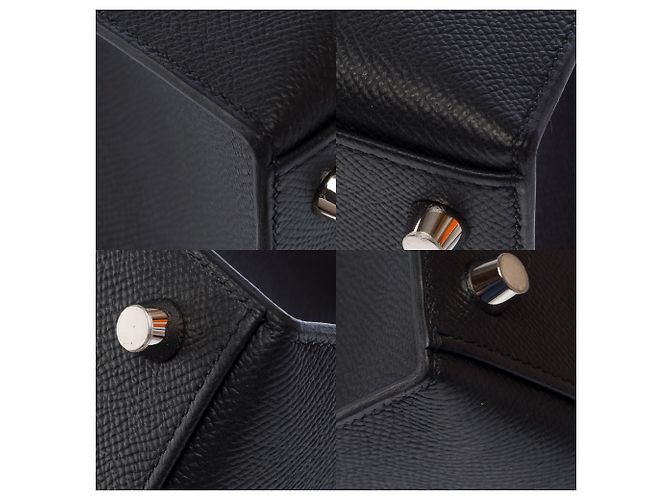 Hermès Borsa HERMES Kelly 25 in Pelle Nera - 103817 Nero - vista 12