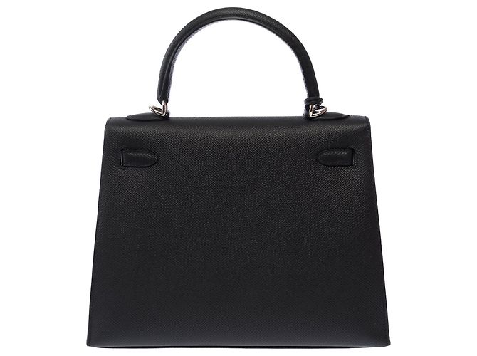 Hermès Borsa HERMES Kelly 25 in Pelle Nera - 103817 Nero - vista 4
