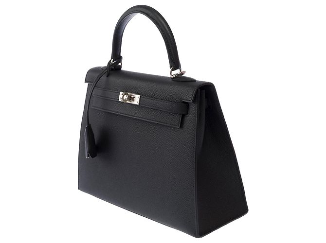 Hermès Borsa HERMES Kelly 25 in Pelle Nera - 103817 Nero - vista 5