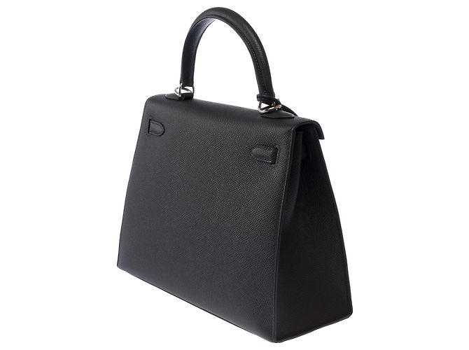 Hermès Borsa HERMES Kelly 25 in Pelle Nera - 103817 Nero - vista 6