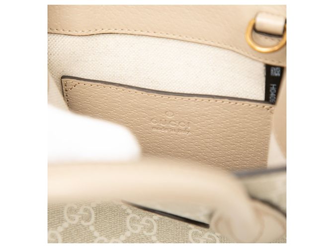 Borsa Satchel Mini GG Supreme Interlocking G Gucci Beige - vista 5