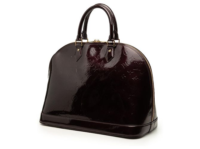 Borsa Louis Vuitton Monogram Vernis Alma GM Viola Porpora - vista 2