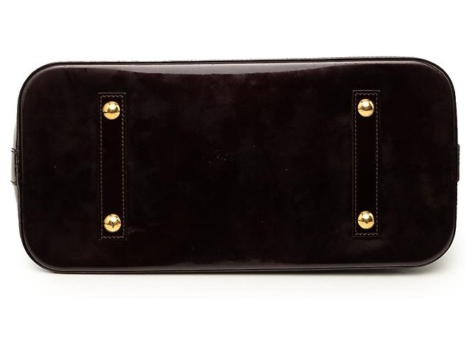Borsa Louis Vuitton Monogram Vernis Alma GM Viola Porpora - vista 3