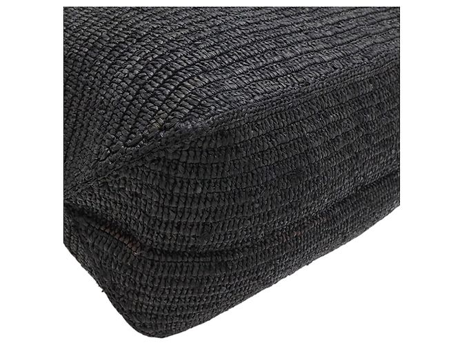 Shopper tote LOEWE in rafia nera Nero - vista 5