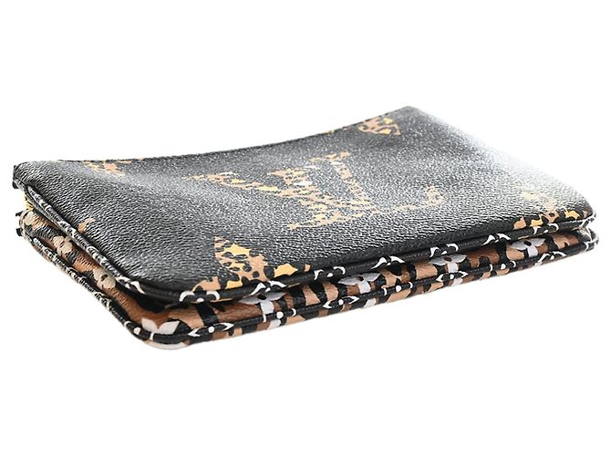 Bolsa Tiracolo Louis Vuitton Monogram Giant Jungle Double Zip Pochette Preta Preto - vista 5